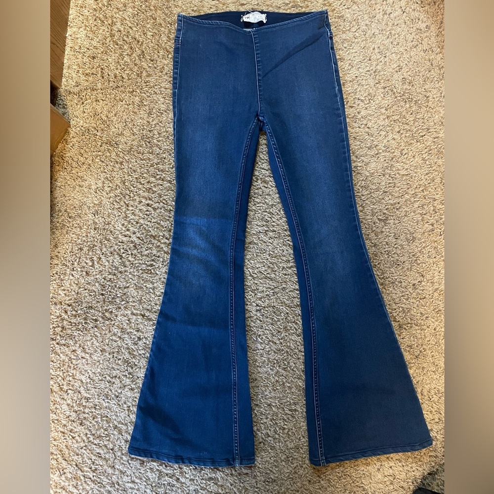 Free People Jeans Dark Blue Flare